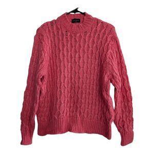 Roberto Collina Oversized Soft Pink Baby Alpaca Pullover Sweater Size S